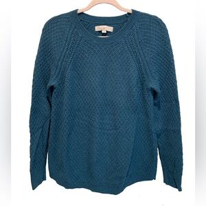 LOFT sweater. Long sleeve. Teal. Size M.